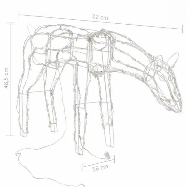 LED jõulukaunistus põhjapõtradega, 3-osaline komplekt, 229 sooja valge LEDiga – 10