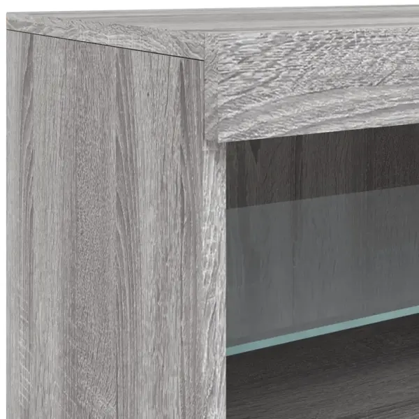 LED-valgustitega puhvetkappide komplekt, hall Sonoma tamm, 283 x 37 x 67 cm – 13