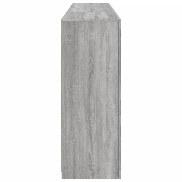 LED-valgustusega puhvetkapp, hall Sonoma tamm, klaasriiulitega, 181,5 x 37 x 100 cm – 7