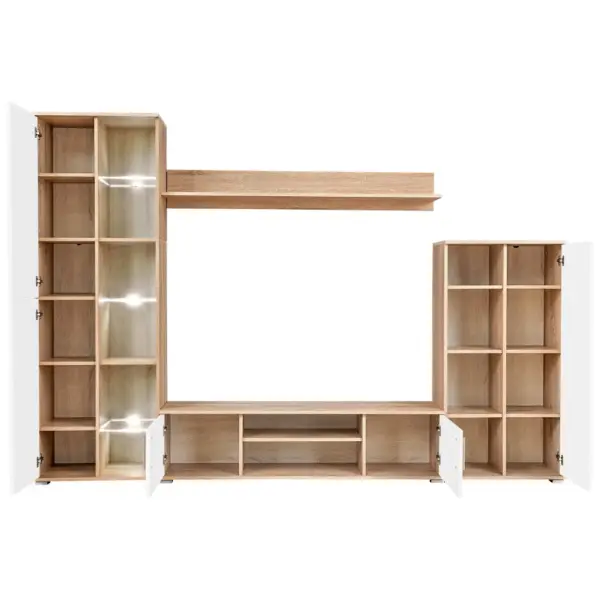 LED valgustusega teleri sektsioonkapp, Sonoma tamm, 260 cm – 3