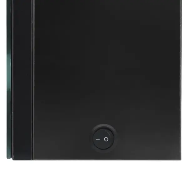 LED vannitoa peegelkapp 3 uksega, säravmust, 89 x 14 x 62 cm – 6