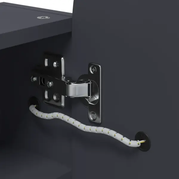 LED-valgustusega vannitoa peegelkapp reguleeritavate riiulitega, hall, 42 x 13 x 70 cm – 10