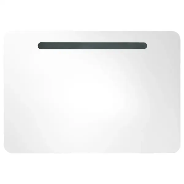 LED-valgustusega vannitoa peegelkapp USB-liidesega, valge ja hõbedane, 80 x 9,5 x 55 cm – 4