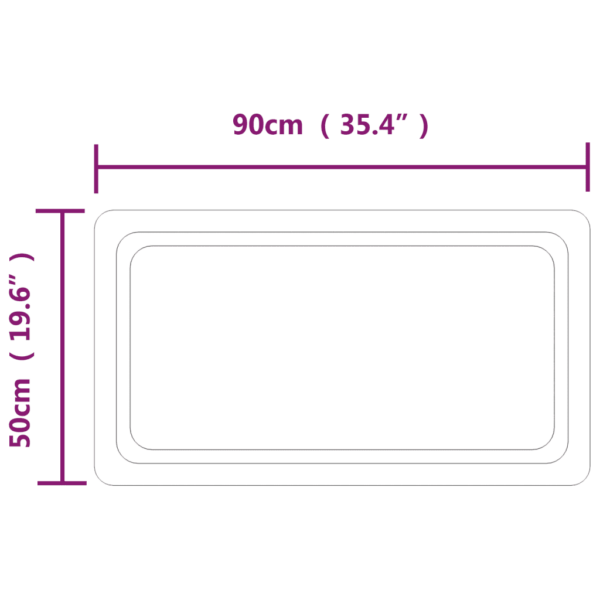 LED-vannitoapeegel IP65 kaitsega, 50 x 90 cm – 5