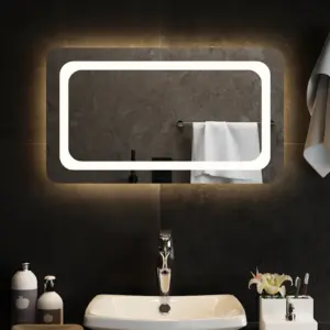 LED vannitoapeegel IP65, USB-toitega, 70 x 40 cm