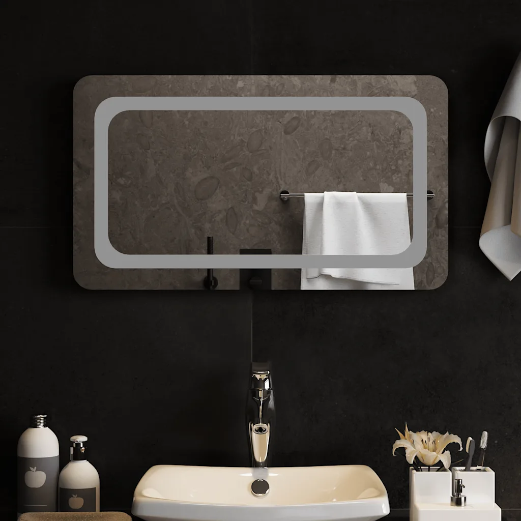 LED vannitoapeegel IP65, USB-toitega, 70 x 40 cm