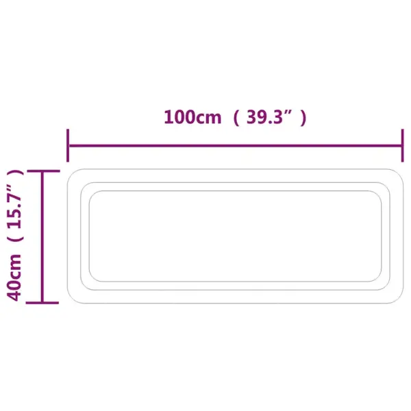 LED-vannitoapeegel IP65 kaitse ja USB-liidesega, 100 x 40 cm - 5