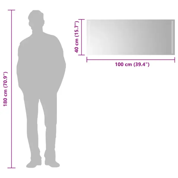 LED-vannitoapeegel IP65 kaitsega, USB-toitega, 100 x 40 cm – 6