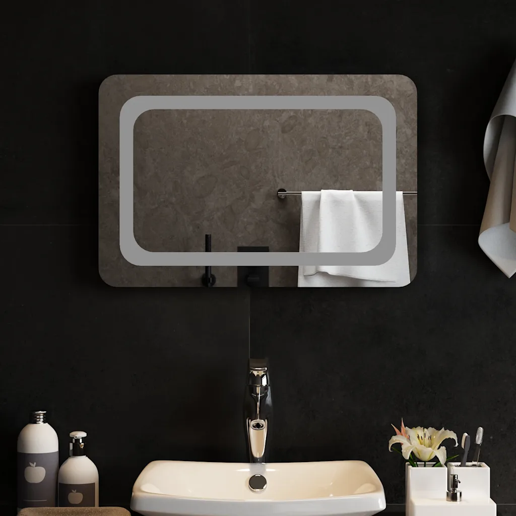LED vannitoapeegel IP65, USB-toitega, 60 x 40 cm