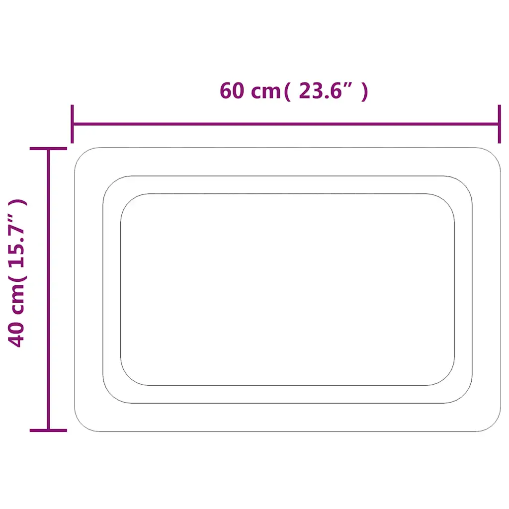 LED vannitoapeegel IP65, USB-toitega, 60 x 40 cm
