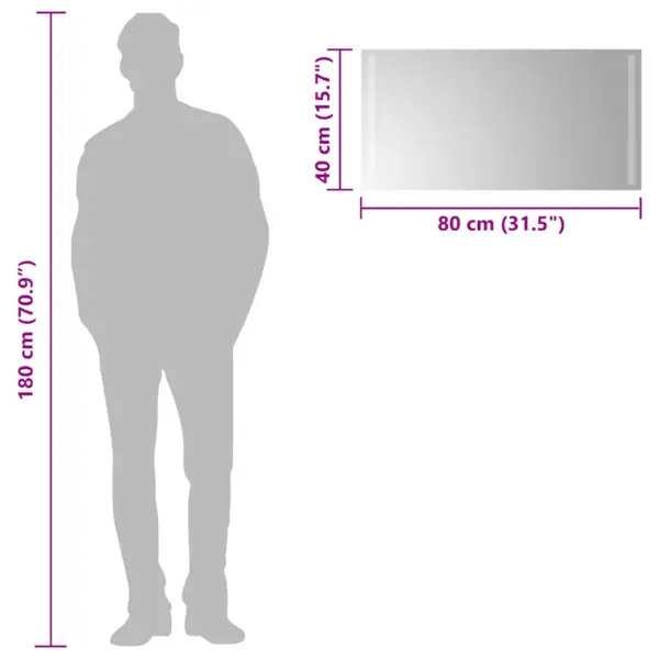 LED vannitoapeegel IP65 kaitsega, USB toitega, 80 x 40 cm – 6