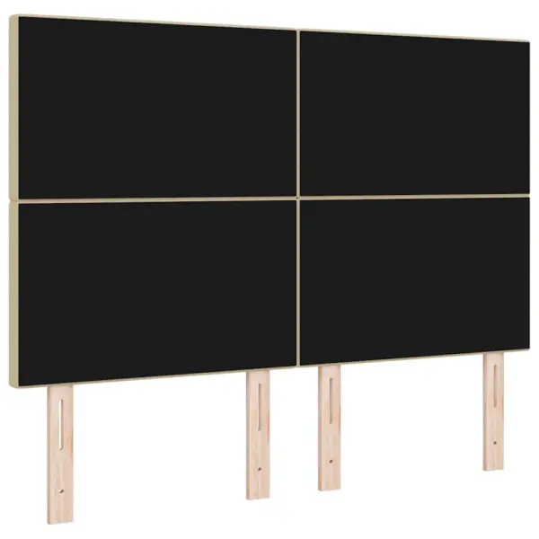 LED-valgustusega polsterdatud voodi peats, hallikasroheline polüster, reguleeritava kõrgusega, 160 x 5 x 128 cm – 7