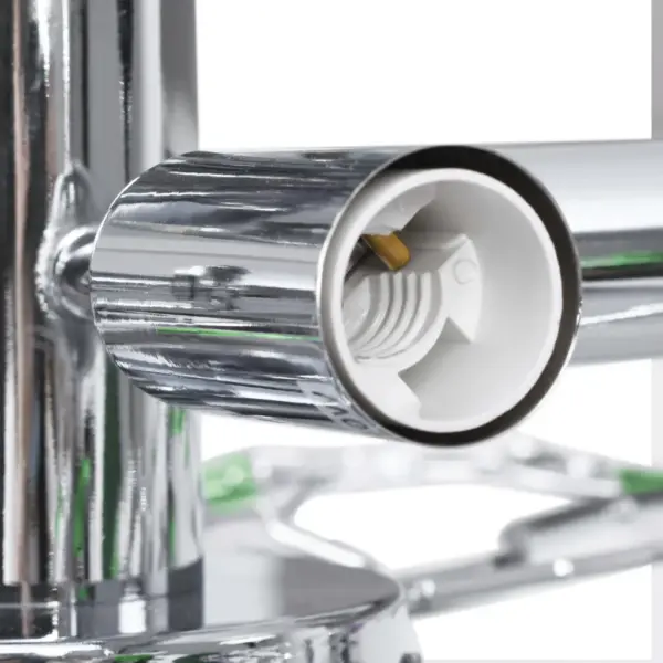 Roheline lehekujuline laelamp 5 x E14 pirnile, kroomitud metall ja akrüül, 100 x 15 cm – 5