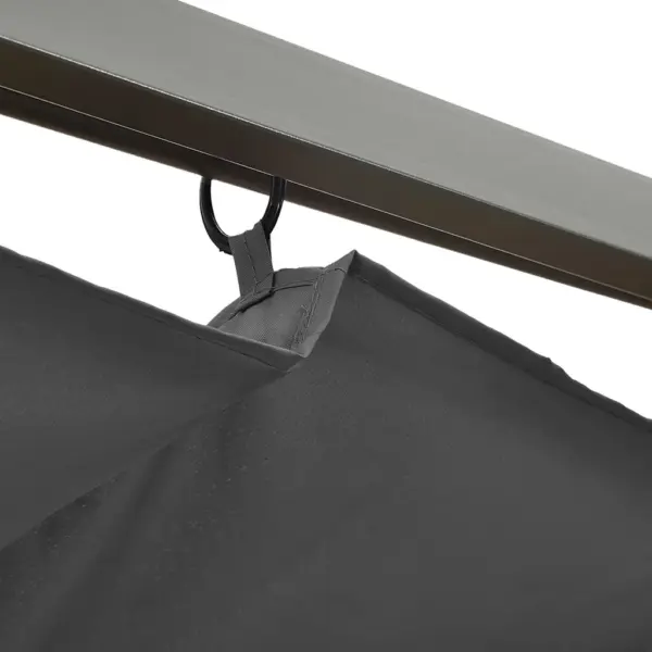 Lehtla tagasitõmmatava katusega, 3 x 3 m, antratsiithall, 180 g/m² – 4