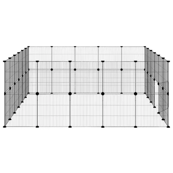 44 paneeliga lemmiklooma aedik uksega, must teras, 35 x 35 cm – 6