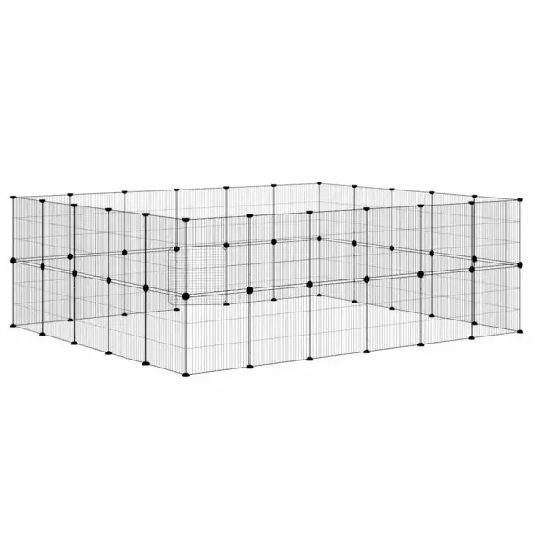 44 paneeliga lemmiklooma aedik uksega, must teras, 35 x 35 cm – 7