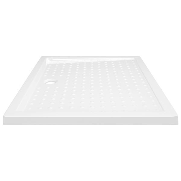 Libisemisvastase pinnaga dušialus, valge ABS, madal lävi, 80 x 100 x 4 cm – 4