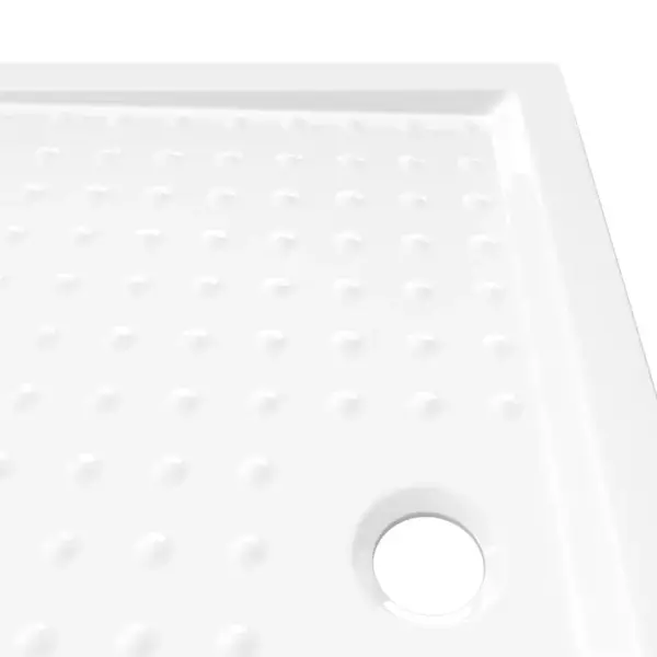 Libisemisvastase pinnaga dušialus, valge ABS, madal lävi, 80 x 100 x 4 cm – 6
