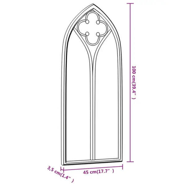 Liivakarva aiapeegel õue, rauast raamiga, 100 x 45 cm – 6
