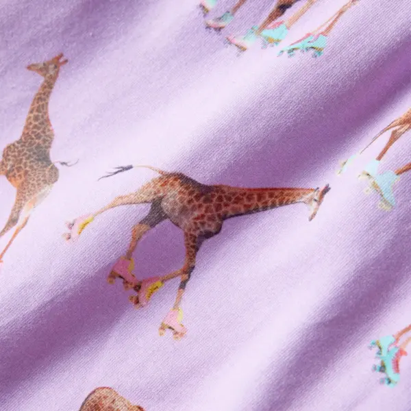 Laste kleit kaelkirjakutega, lilla, volangvarrukad ja pingutusnööriga vöökoht, 94% puuvill, suurus 104 (sobib 3–4 aastasele) – 6