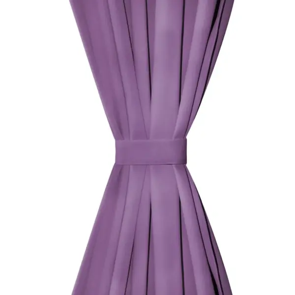 Mikrosatiinist kardinad aasadega, 2 tk, lilla, 140 x 225 cm - 3