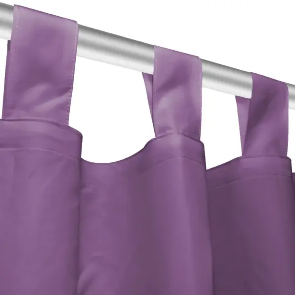 Mikrosatiinist kardinad aasadega, 2 tk, lilla, 140 x 225 cm - 4