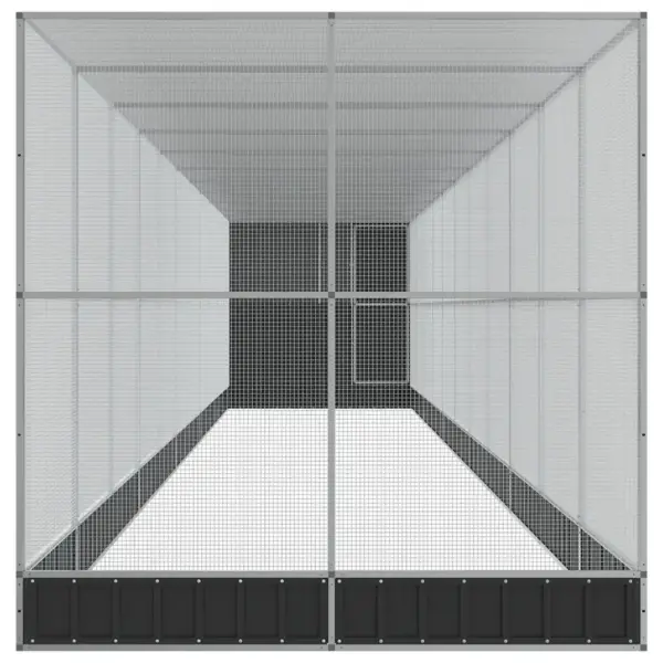 Linnuaedik laiendusega, tsingitud teras, hõbedane/antratsiithall, 1244 x 203 x 216 cm – 4