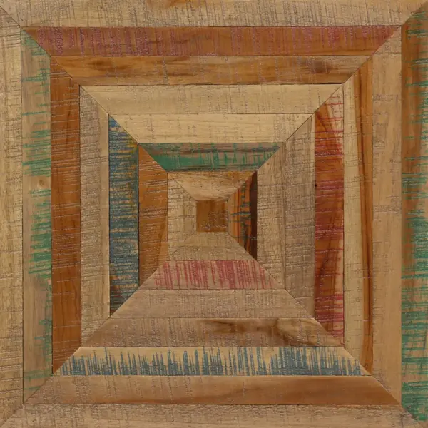 Industriaalne lisalaud taastatud tiigipuust ja terasest, mitmevärviline, 49 x 40 x 60 cm – 6