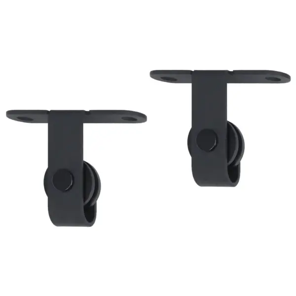 Minisuuruses liugukse riputuskomplekt kapiuksele, must süsinikteras, 183 cm, kuni 20 kg – 4