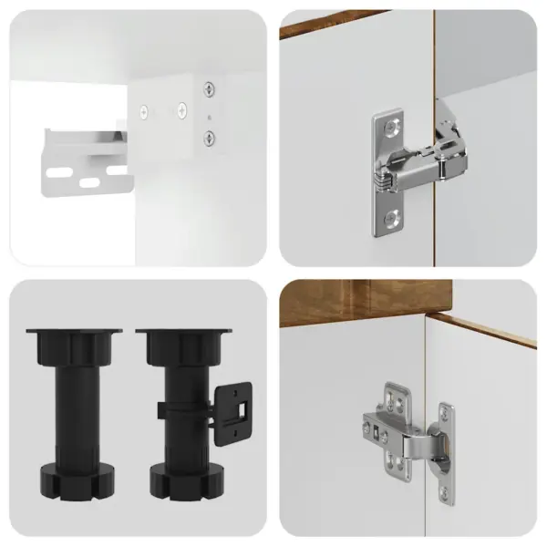 4-osaline köögikappide komplekt Lucca, suitsutamm, tehispuit ja klaas – 6