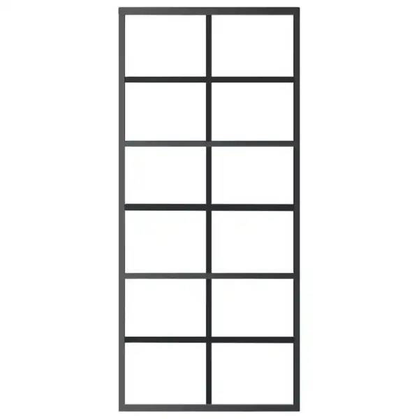 Klaasist lükanduks riistvarakomplektiga, läbipaistev ESG ja must alumiiniumraam, 90 x 205 cm – 4