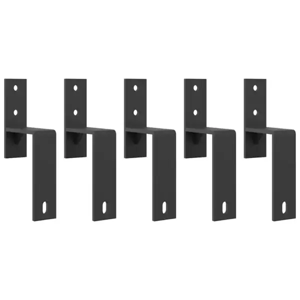 Lükandukse riistvarakomplekt kahele uksele, 213,5 cm, must pulbervärvitud teras – 4