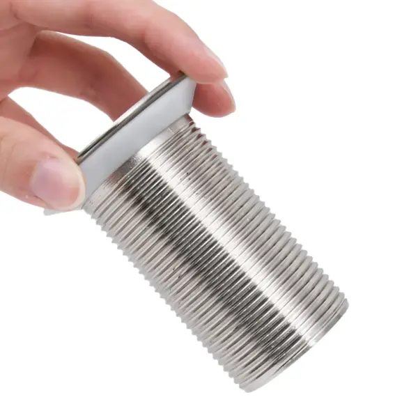 Lükatav valamupõhjaklapp ilma ülevooluta, kroom, tsink ja messing, 1¼”, 6,4 x 6,4 x 9,1 cm – 5