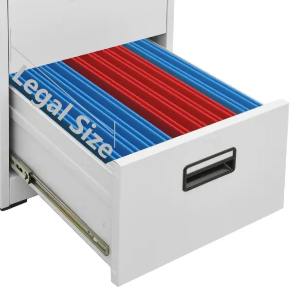 Lukustatav terasest failikapp 3 sahtliga, helehall, 46 x 62 x 102,5 cm – 9