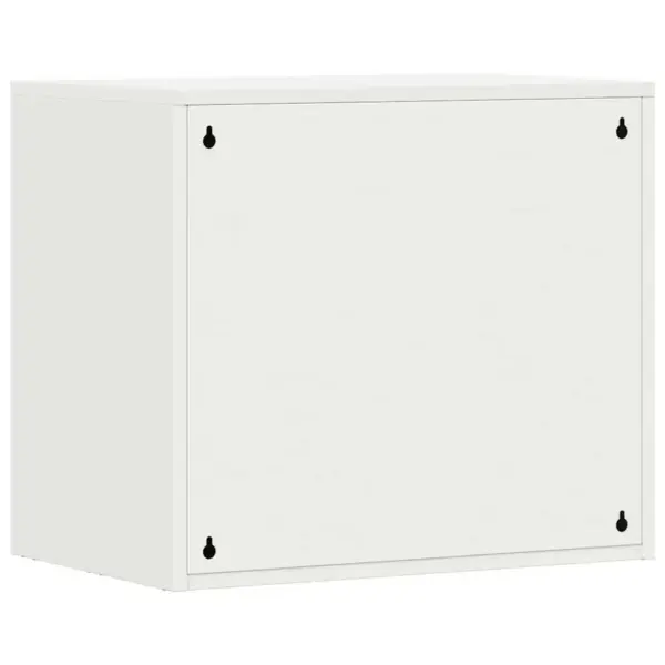 Lukustatav garaaži seinakapp, valge pulbervärvitud teras, 40 x 60 x 53 cm – 8