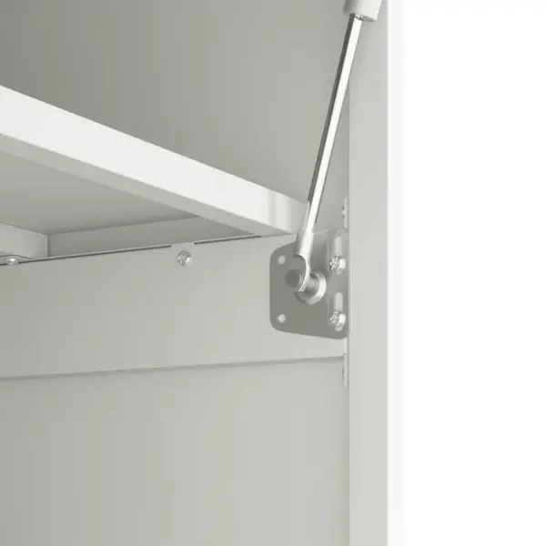 Lukustatav garaaži seinakapp, valge pulbervärvitud teras, 40 x 60 x 53 cm – 9