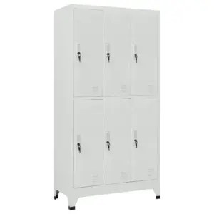 Lukustatav terasest hoiukapp 6 uksega, hall, 90 x 45 x 180 cm