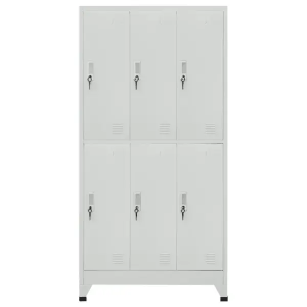 Lukustatav terasest hoiukapp 6 uksega, hall, 90 x 45 x 180 cm – 2