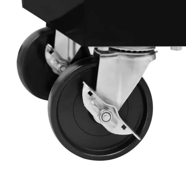 Lukustatav töökoja tööriistakäru 7 sahtliga, must teras, ratastel, 690 x 330 x 772 mm – 6