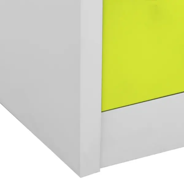 Lukustatavad terasest hoiukapid 5 tk, 6 uksega, helehall ja roheline, 90 x 45 x 92,5 cm - 7