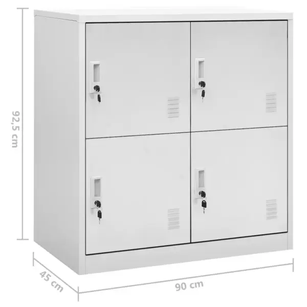 Lukustatavad terasest hoiukapid 4 uksega, 5 tk, helehall, 90 x 45 x 92,5 cm – 8
