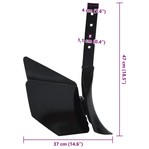 Maaharija ader 6,5 hj bensiinimootoriga kultivaatorile, must metall, 4 reguleeritavat asendit, 41 x 37 x 47 cm – 9