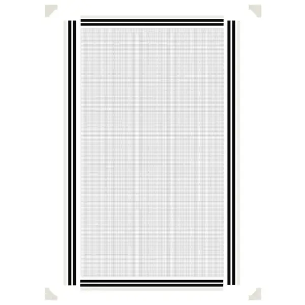 Magnetiga putukavõrk aknale, valge raam, must võrk, 80 x 140 cm – 6