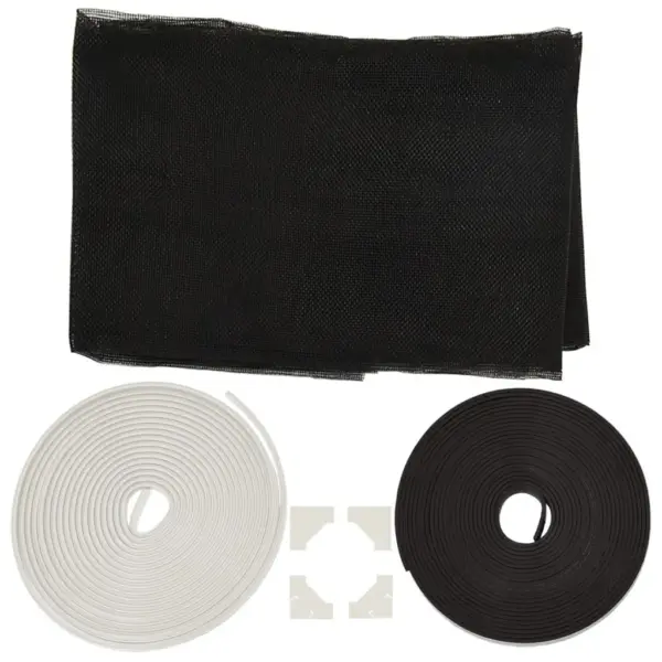 Magnetiga putukavõrk aknale, valge raam, must võrk, 80 x 140 cm – 7