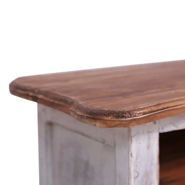 Mahagonipuidust telerialus 1 sahtliga, valge, 120 x 30 x 40 cm – 8