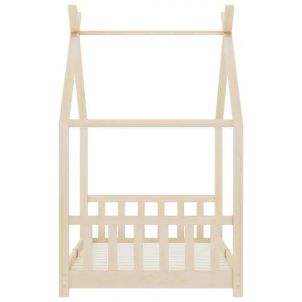 Maja raamiga lastevoodi, tugev männipuit, 90 x 200 cm – 5