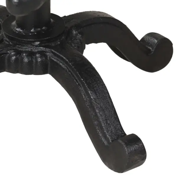 Reguleeritava kõrgusega malmist baaripukk jalatoega, must, 65–76 cm – 6