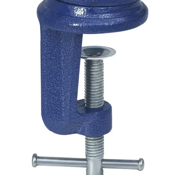 Töölauakruustangid 360° pöörleva alusega, malm, sinine, haaratsi laius 60 mm – 6