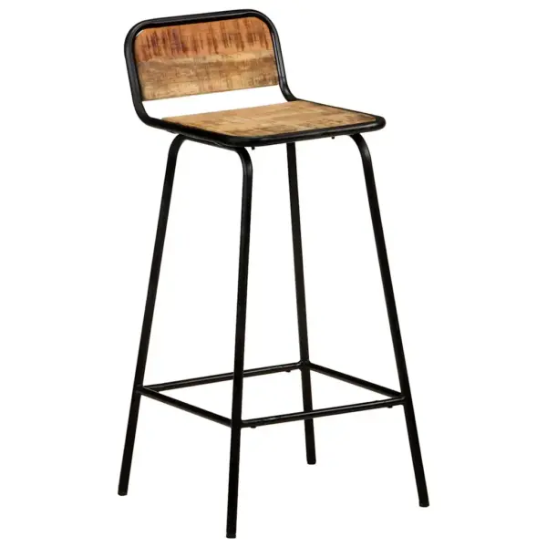 Mangopuidust baaritoolid metallraamiga, 2 tk, 44 x 44 x 84 cm – 8