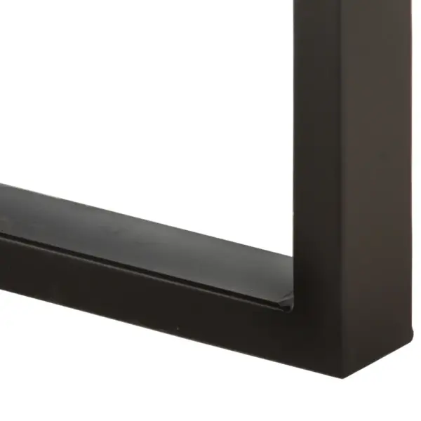 Industriaalstiilis mangopuidust pink musta terasraamiga, 110 cm – 6